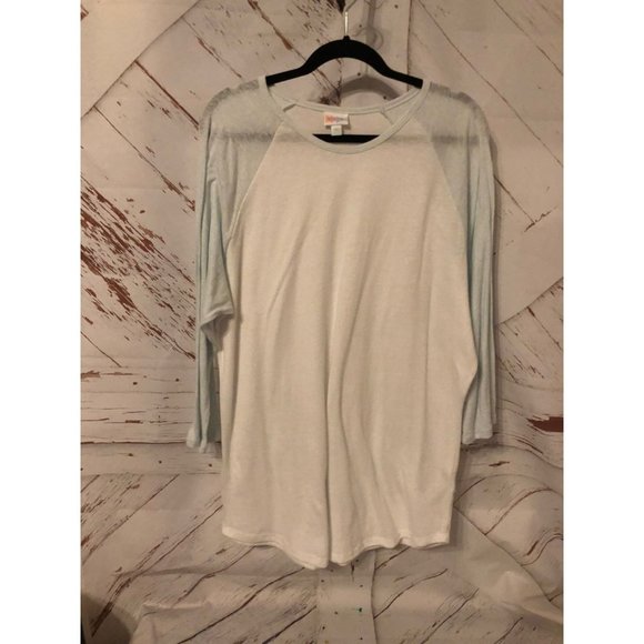 Lularoe Randy 2xl mint and white - Picture 1 of 5